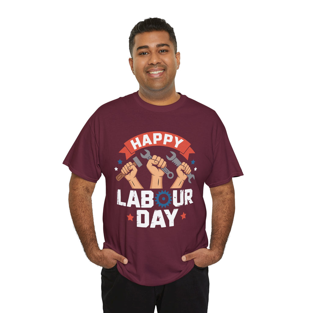 Happy US Labour Day Unisex Heavy Cotton T-Shirt