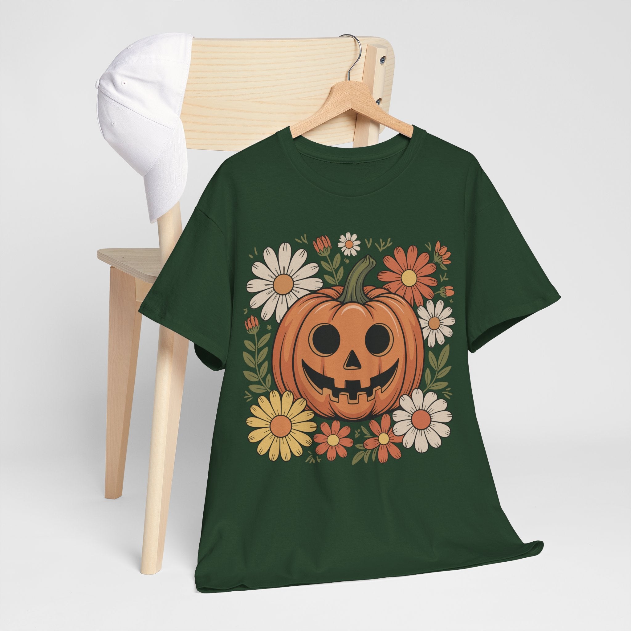 Halloween Pumpkin Unisex Cotton Tee