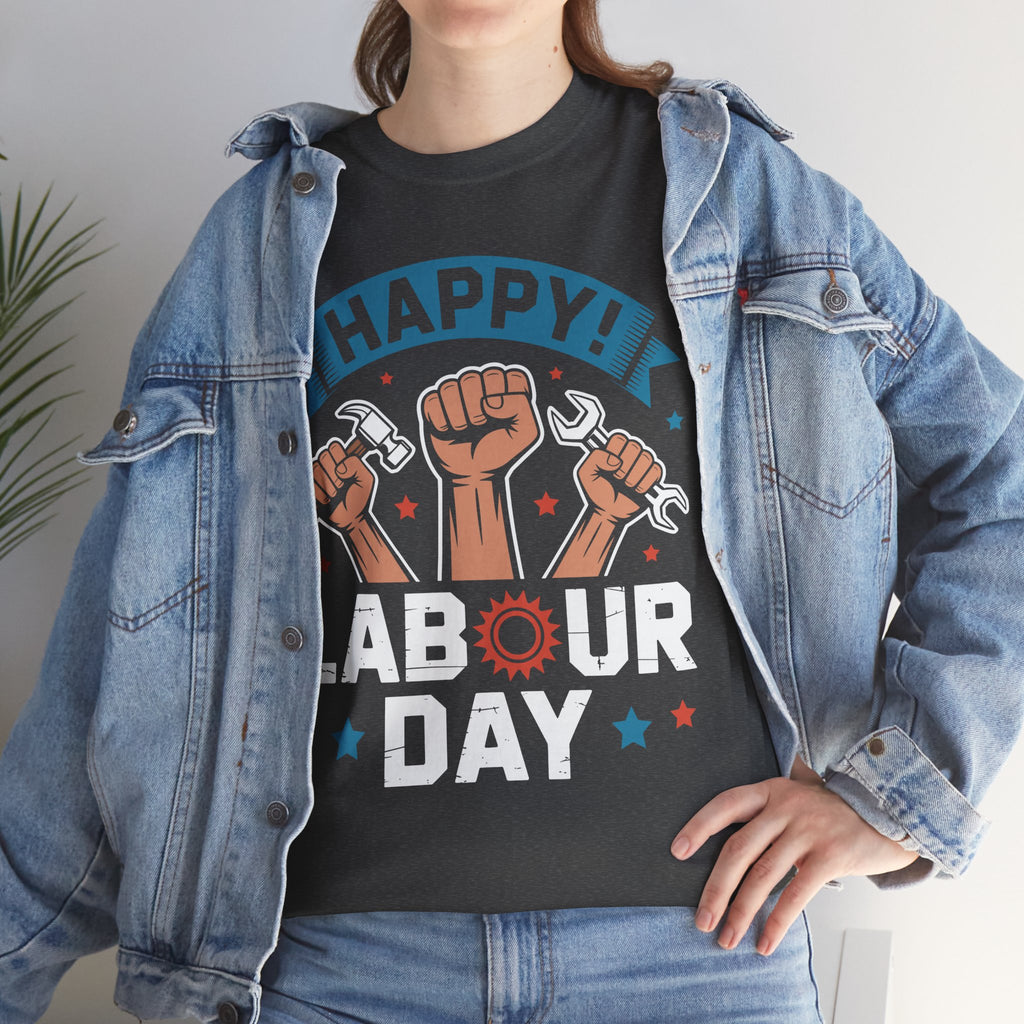Happy US Labour Day Unisex Heavy Cotton T-Shirt