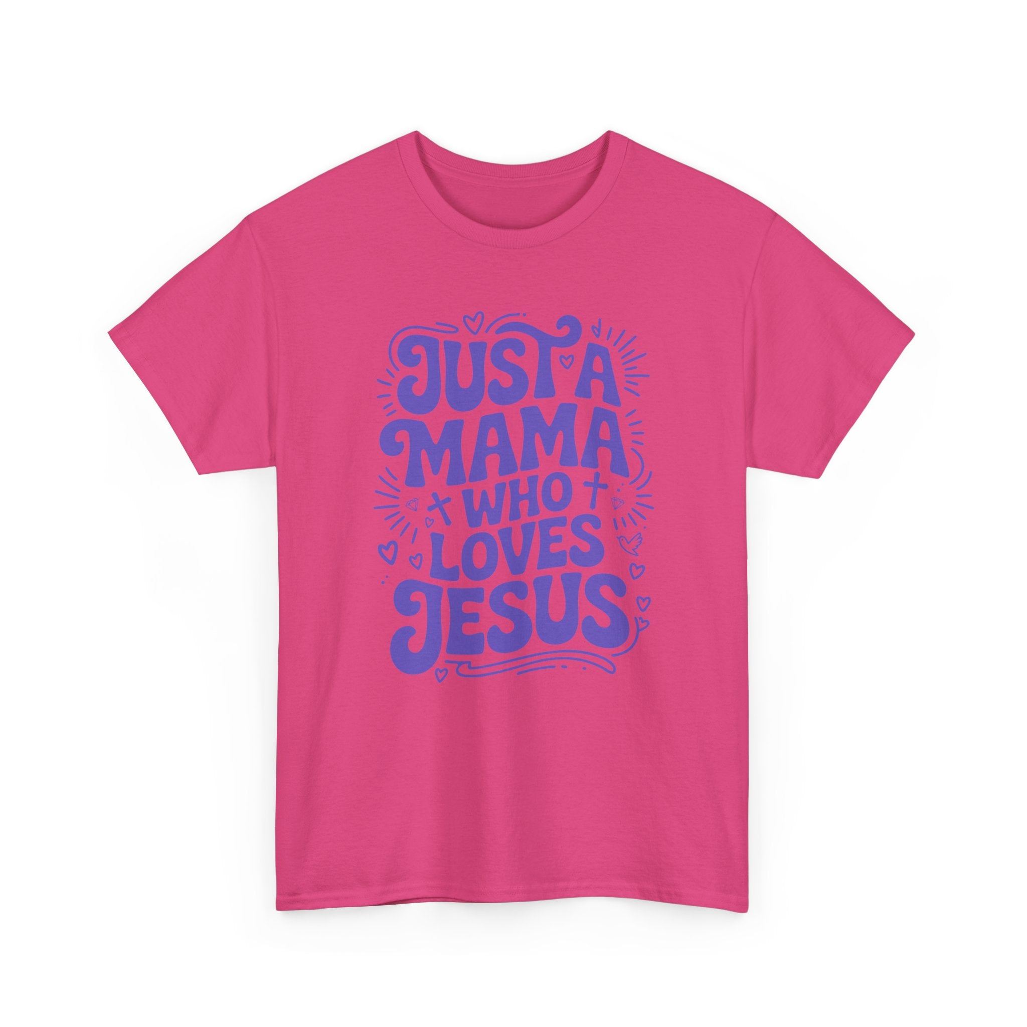 Mama Who Loves Jesus T-Shirt — Bright Green Bubbly Faith Unisex Cotton Tee