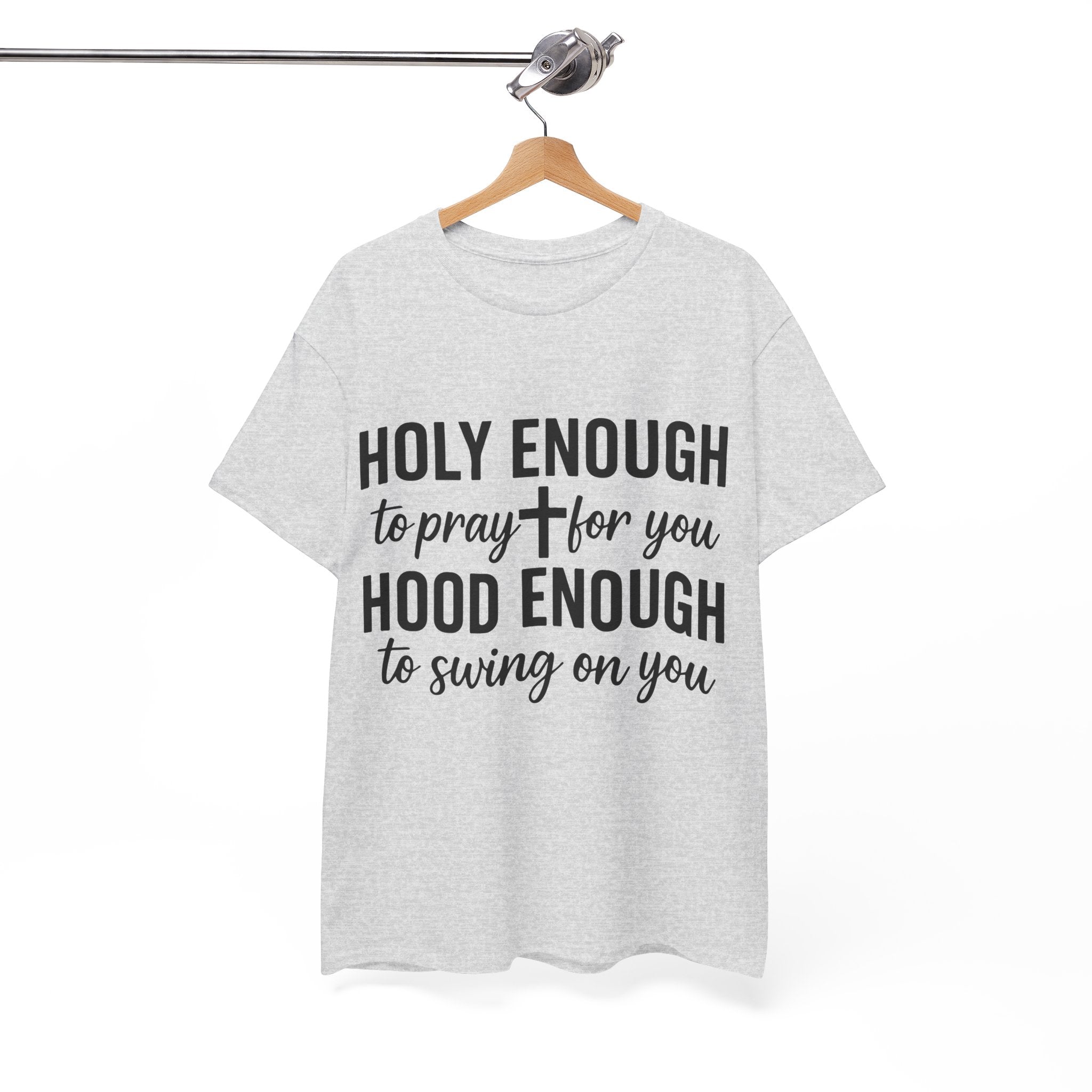 Holy Enough Christian T‑Shirt — Modern Hand‑Lettered Faith Unisex CottonTee